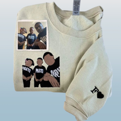 Dad’s Embroidered Crewneck – Personalized Photo Sweatshirt