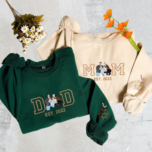 Cherished Memories: Embroidered Family Photo Hoodie & Sweatshirt