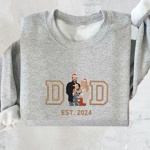 Cherished Memories: Embroidered Family Photo Hoodie & Sweatshirt