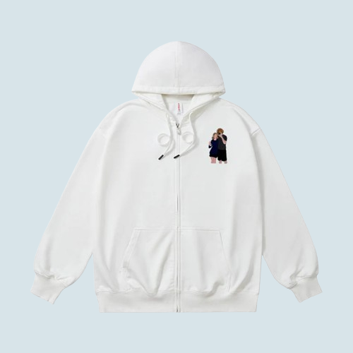 Hooded Embroidered Cardigan – Custom Zipper Hoodie for You