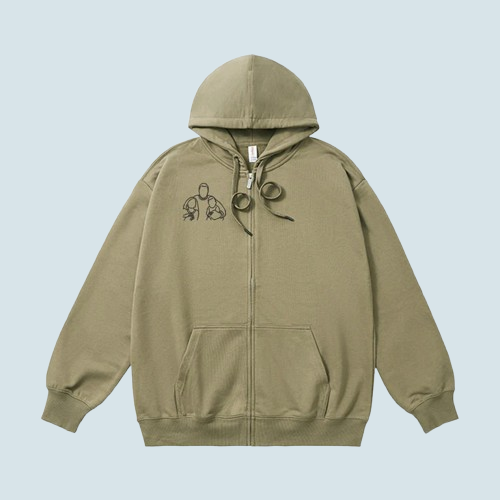 Hooded Embroidered Cardigan – Custom Zipper Hoodie for You