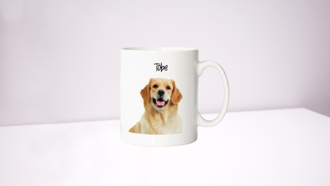 Custom Pet Photo Mug - Personalized Ceramic Mug with Name