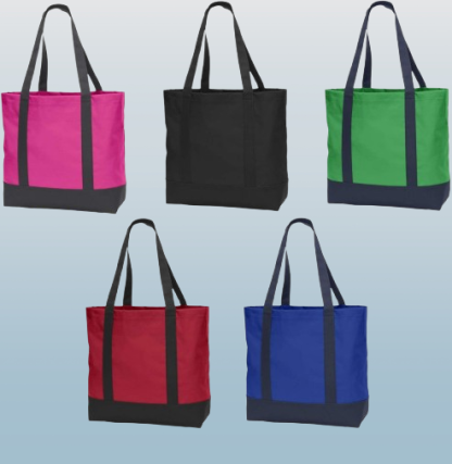 Personalized Blue Tote Bag - Embroidered Puppy Dog for Pet Lovers