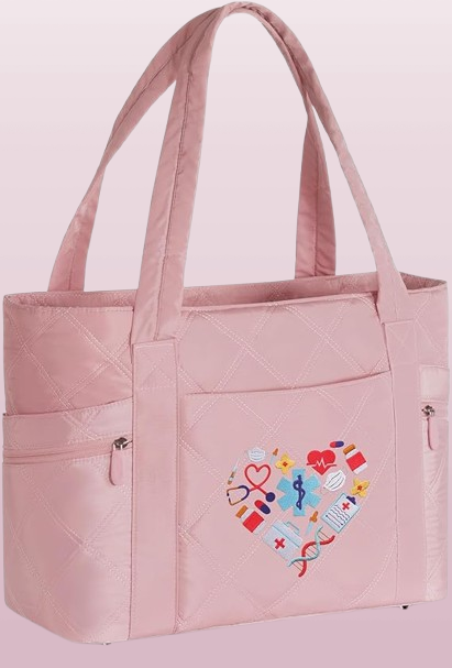 Nursing Tote Bag for Women – 17” Large Nurse Work Bag with Laptop Compartment