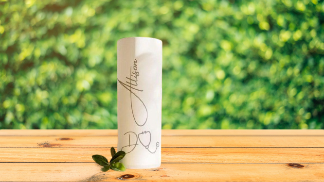 Medical Graduate Tumbler - Custom Insulated Skinny Cup for Doctors, Personalized Gift for Health Workers