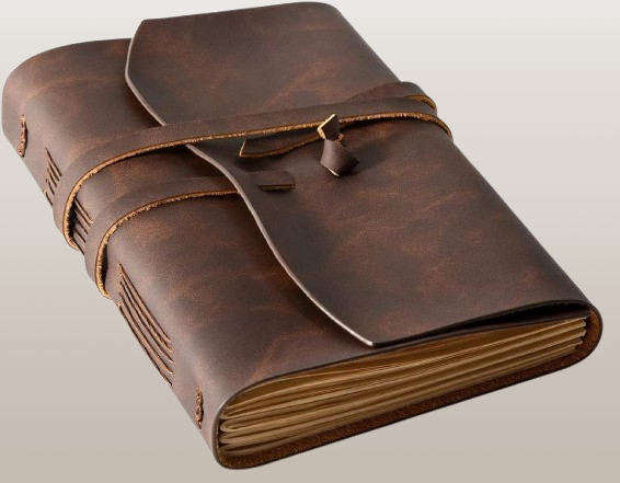 Handcrafted A5 Leather Journal - Vintage Personalized Notebook for Men & Women, Perfect for Travelers & Artists, Dark Brown