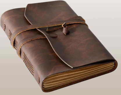 Handcrafted A5 Leather Journal - Vintage Personalized Notebook for Men & Women, Perfect for Travelers & Artists, Dark Brown