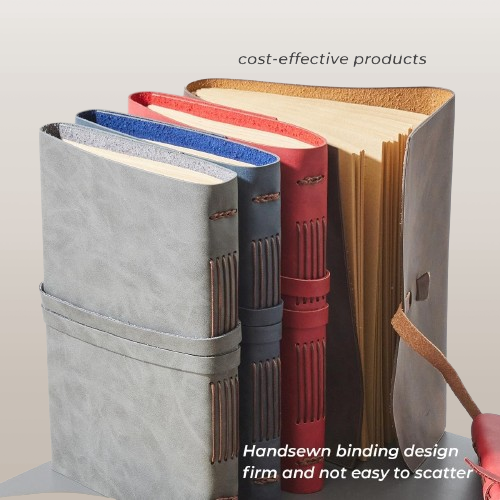 Handcrafted A5 Leather Journal - Vintage Personalized Notebook for Men & Women, Perfect for Travelers & Artists, Dark Brown