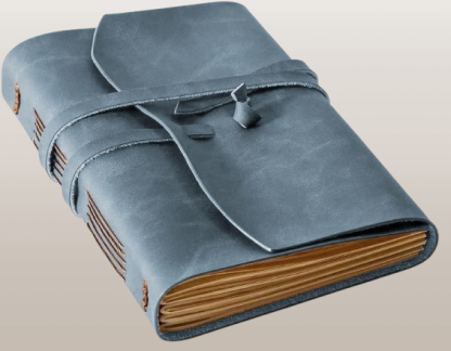 Handcrafted A5 Leather Journal - Vintage Personalized Notebook for Men & Women, Perfect for Travelers & Artists, Dark Brown