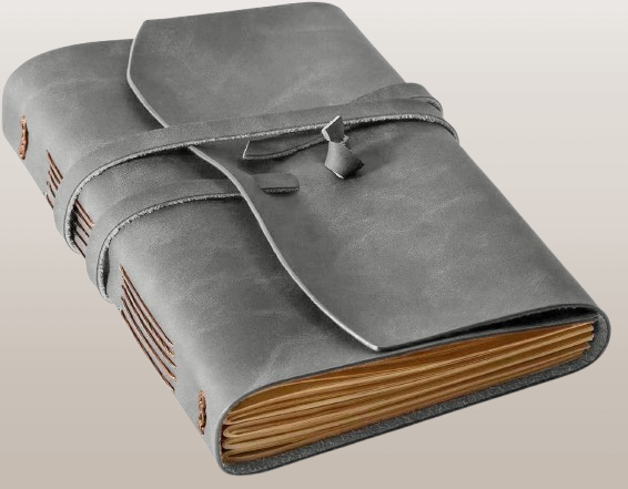 Handcrafted A5 Leather Journal - Vintage Personalized Notebook for Men & Women, Perfect for Travelers & Artists, Dark Brown