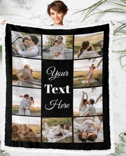 Photo Blanket - Custom Personalized Gifts for Birthdays, Anniversaries, Christmas - Cozy Keepsake for Loved Ones