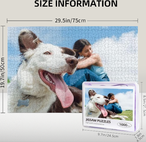 Custom Photo Puzzle - Create Your Own 1000-Piece Jigsaw with Your Favorite Image | Unique DIY Gift for Christmas, Birthdays, Anniversaries & Weddings