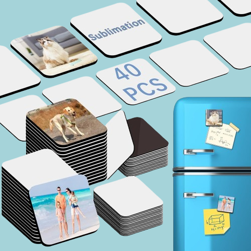 80-Piece Sublimation Magnet Blanks Kit - 3x3 Square DIY Craft Set for 