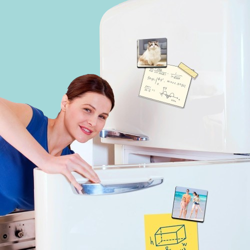 80-Piece Sublimation Magnet Blanks Kit - 3x3 Square DIY Craft Set for Personalized Fridge Magnets, Includes 40 Blanks & 40 Soft Magnets"