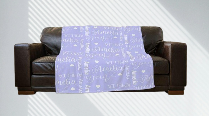 Kids Name Blanket - Personalized Cozy Gift for Your Little One