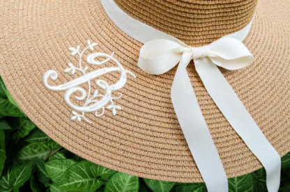 Custom Bride Sun Hat with 3D Embroidery - Personalized Floppy Beach Hat, Unique Gift for Her or Bridesmaids