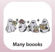 Ghost Embroidered Halloween Shirt – Book Lover’s Comfort Color Tee