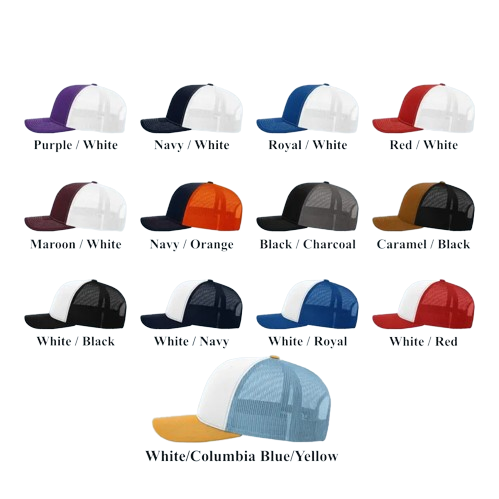Custom Trucker Cap - Personalized Embroidered Hat with Logo/Text - Adjustable Mesh Back