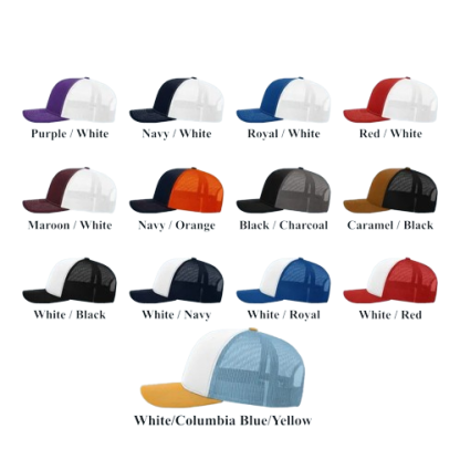 Custom Trucker Cap - Personalized Embroidered Hat with Logo/Text - Adjustable Mesh Back