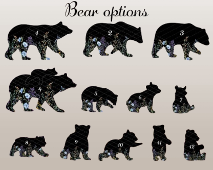 Custom Mama & Cubs Suncatcher – Handmade Bear Family Window Hanging for Mom