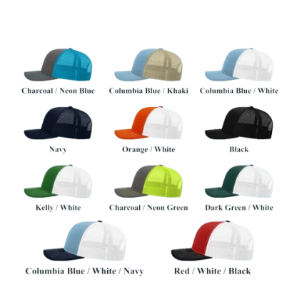 Custom Trucker Cap - Personalized Embroidered Hat with Logo/Text - Adjustable Mesh Back