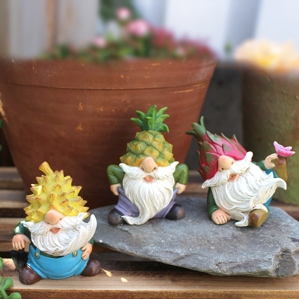 🍍Whimsical Fruit Gnome Figurines