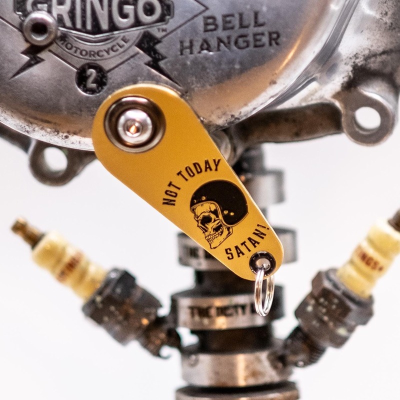 Funny Motorcycle Gremlin Bell Hook