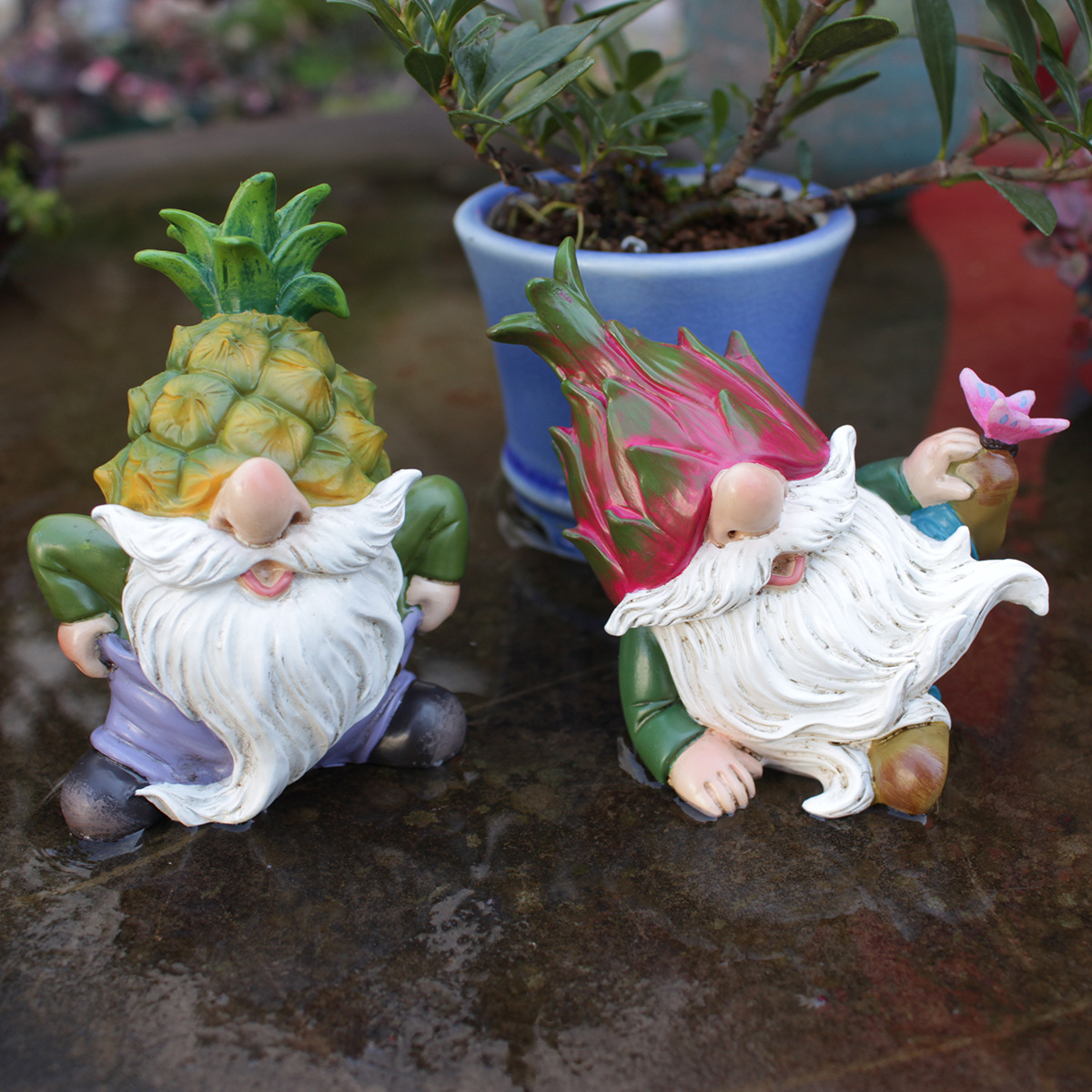 🍍Whimsical Fruit Gnome Figurines