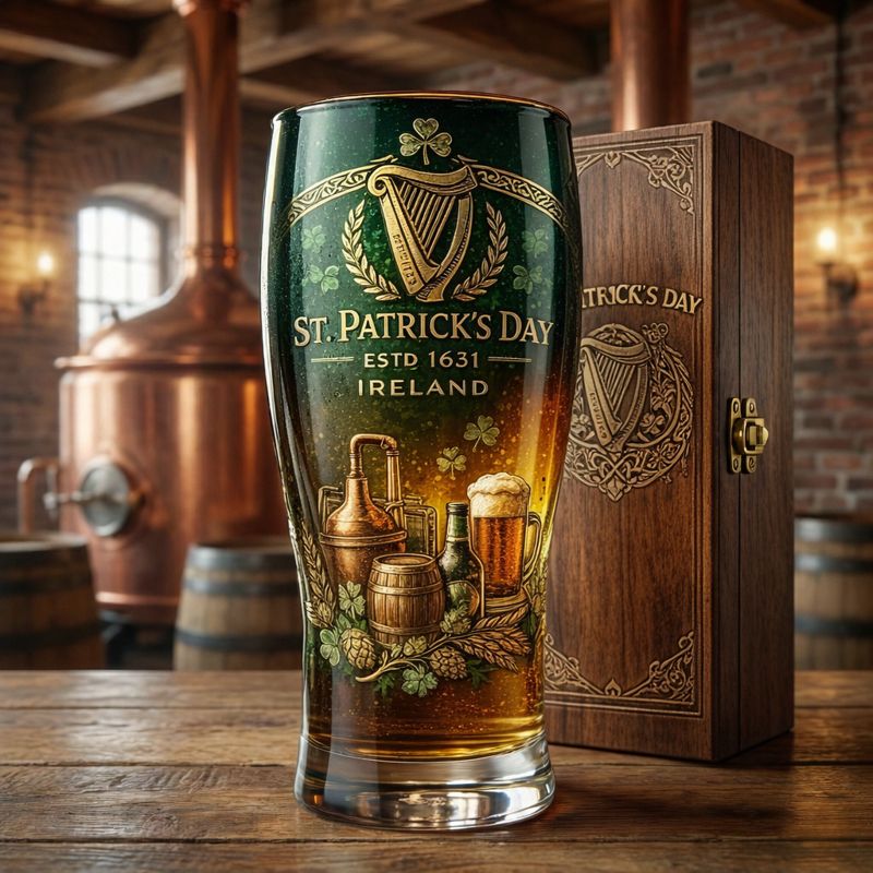 🍀 St. Patrick’s Day Irish Heritage Pint Glass