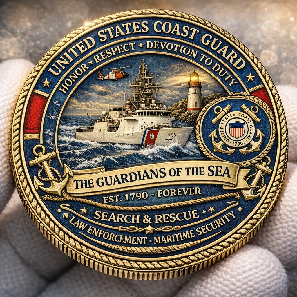 ⚓ United States Coast Guard Commemorative Coin — Guardians of the Sea, Honor in Every Wave