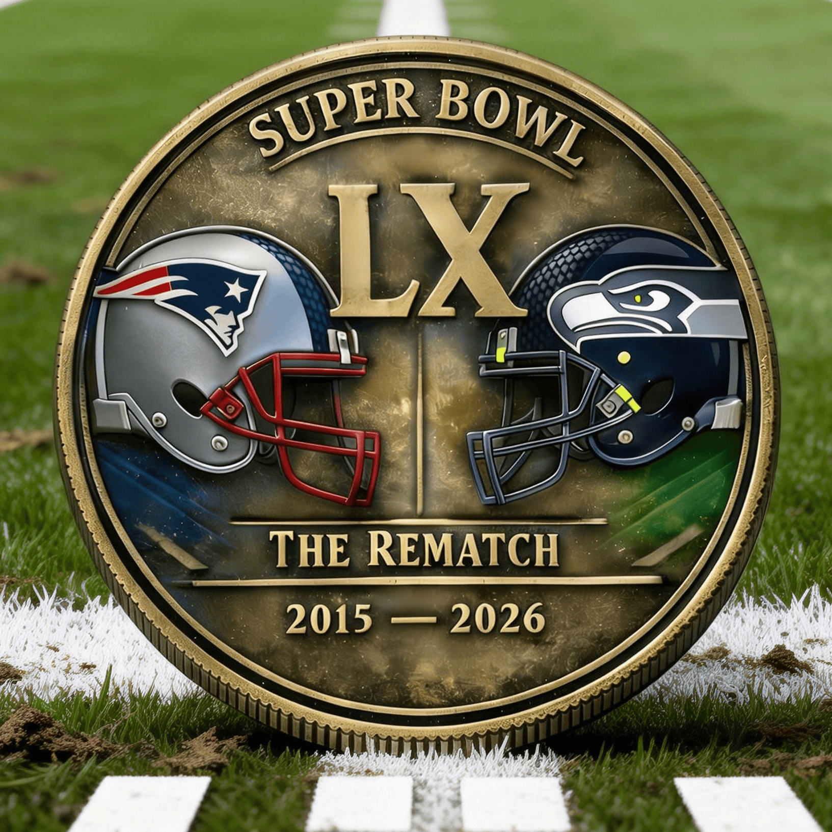 🔥Last Day Promo: 50% OFF! -🏈 Patriots vs Seahawks “11 Years Later” Commemorative Coin
