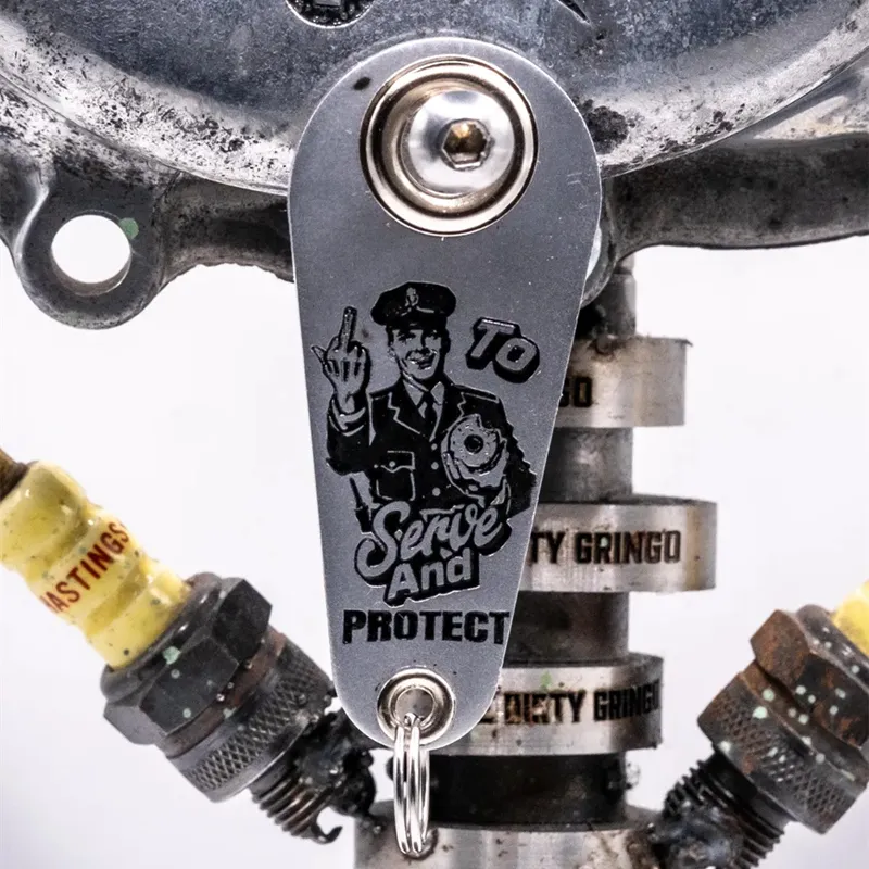 Funny Motorcycle Gremlin Bell Hook