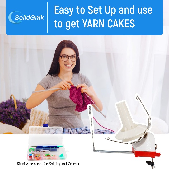 Yarn Ball Winder Hand Operated ,Easy to Set Up and Use
