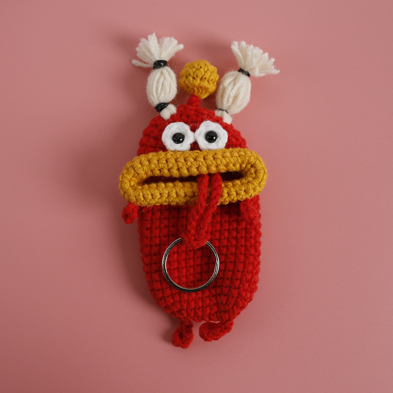 🌭 Sausage Mouth Crochet Key Cover