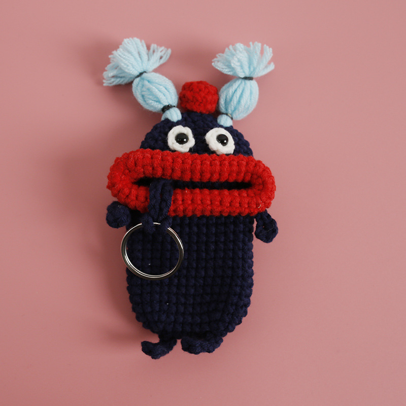 🌭 Sausage Mouth Crochet Key Cover