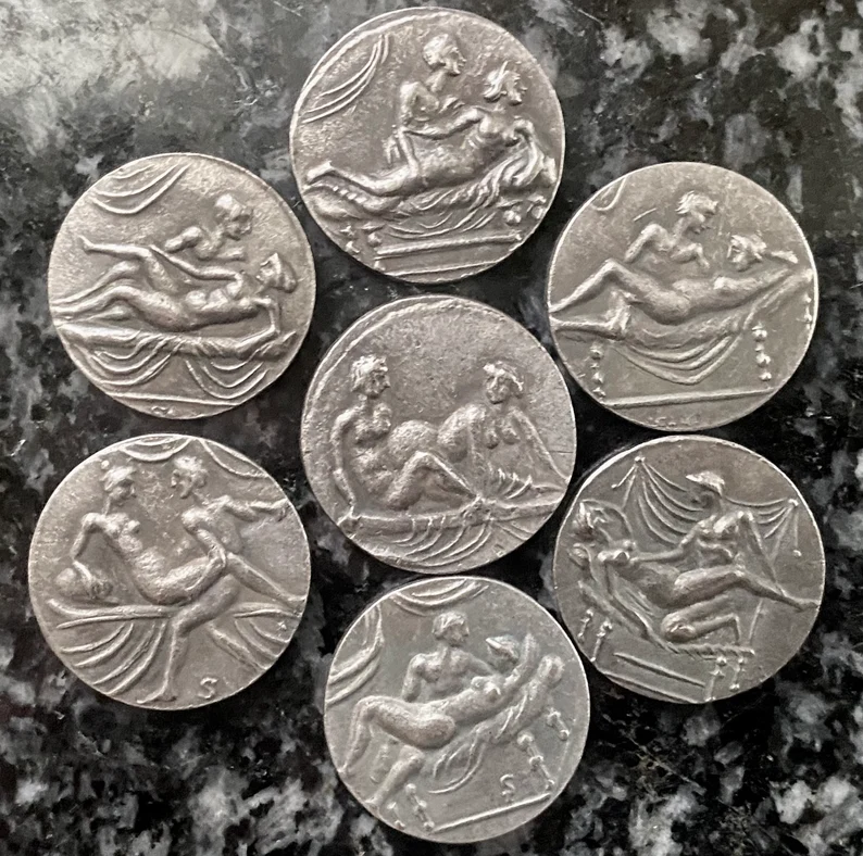 Ancient Roman Empire Spintria brothel admission badge