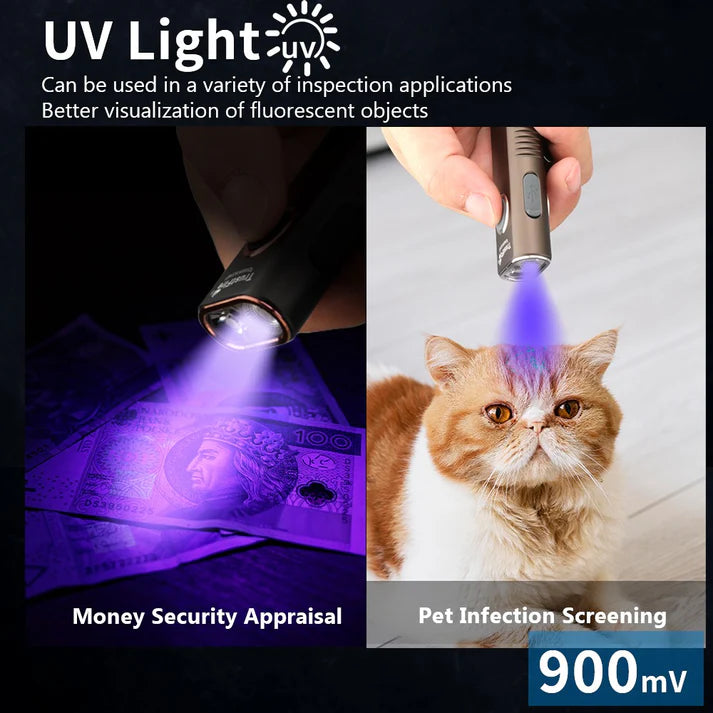 Mini EDC Multi-Function Flashlight with Laser