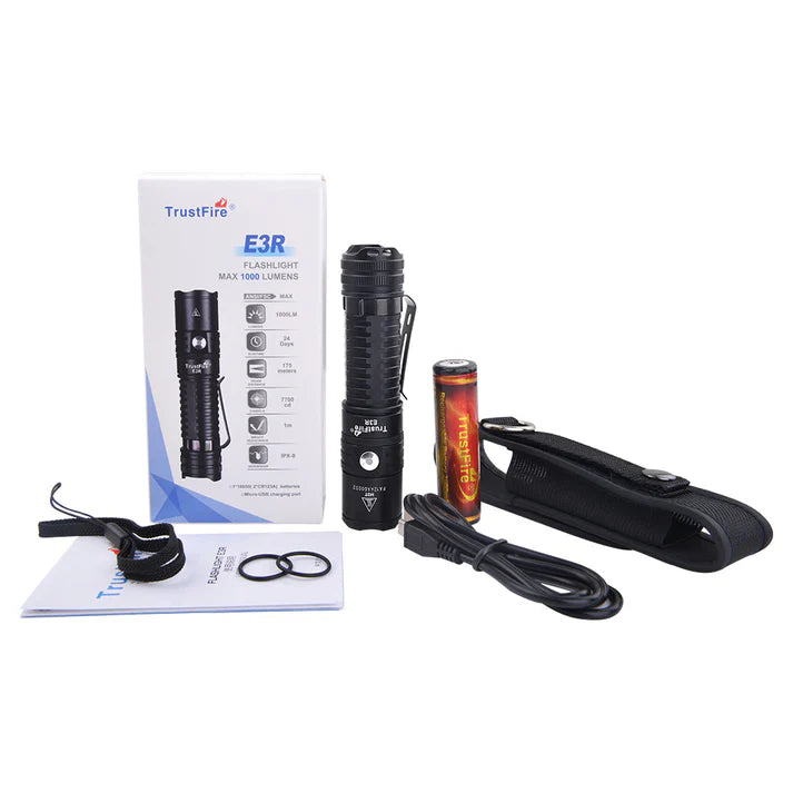 Rechargeable EDC Flashlight 1000 Lumens