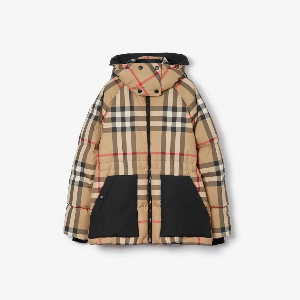 Burbthterry【セール】■国内発■チェックのダウンジャケット/DOWN JACKET