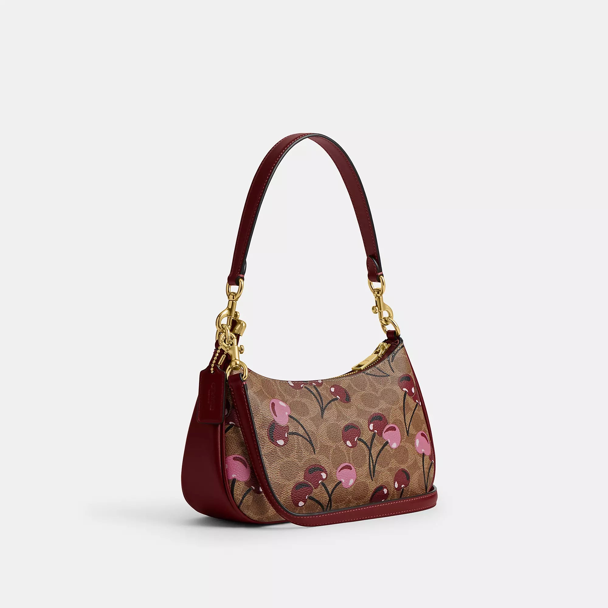 Coathtch Outlet Teri Shoulder Bag In Signature Canvas With Cherry Print