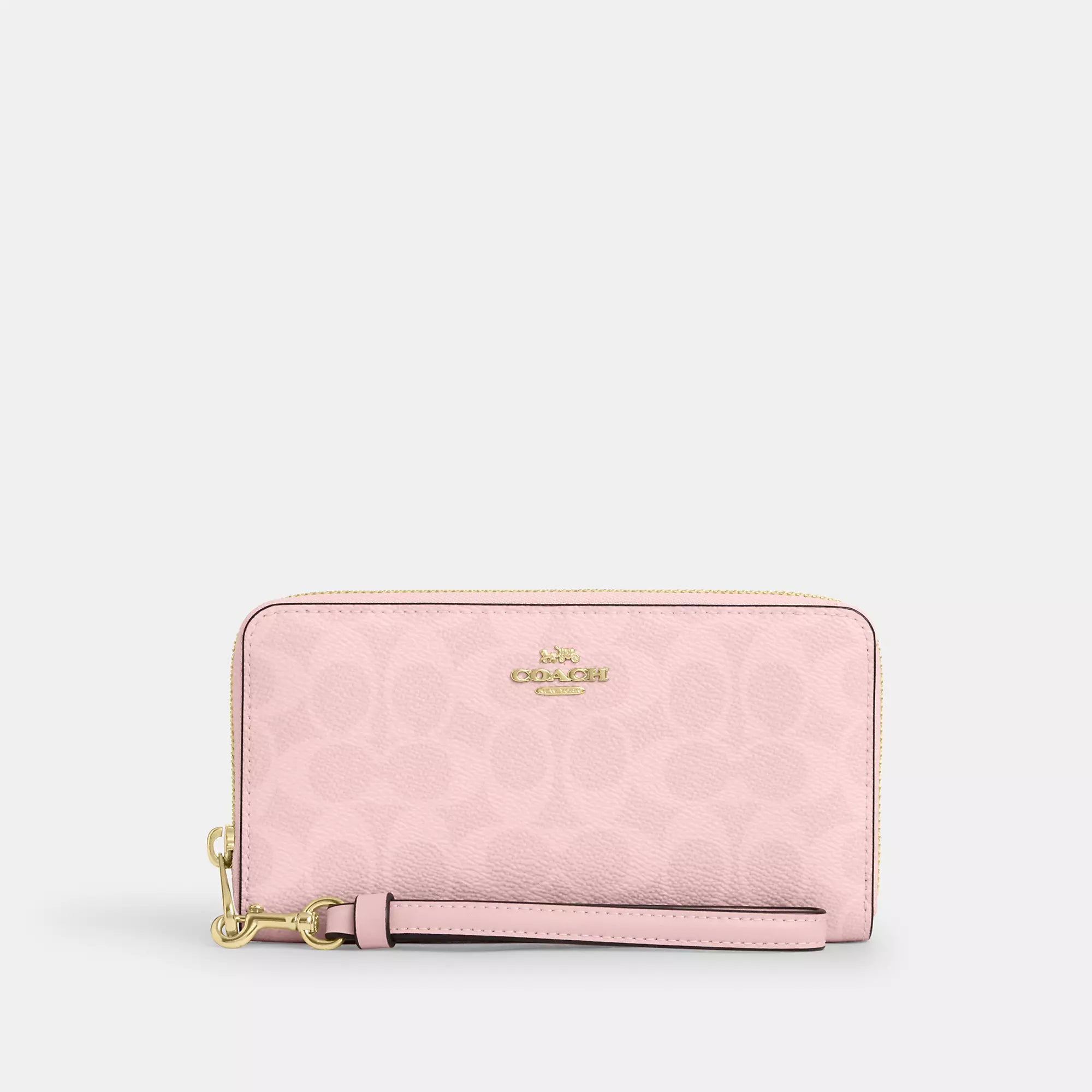 Coathtch Outlet Long Zip Around Wallet In Signature Canvas