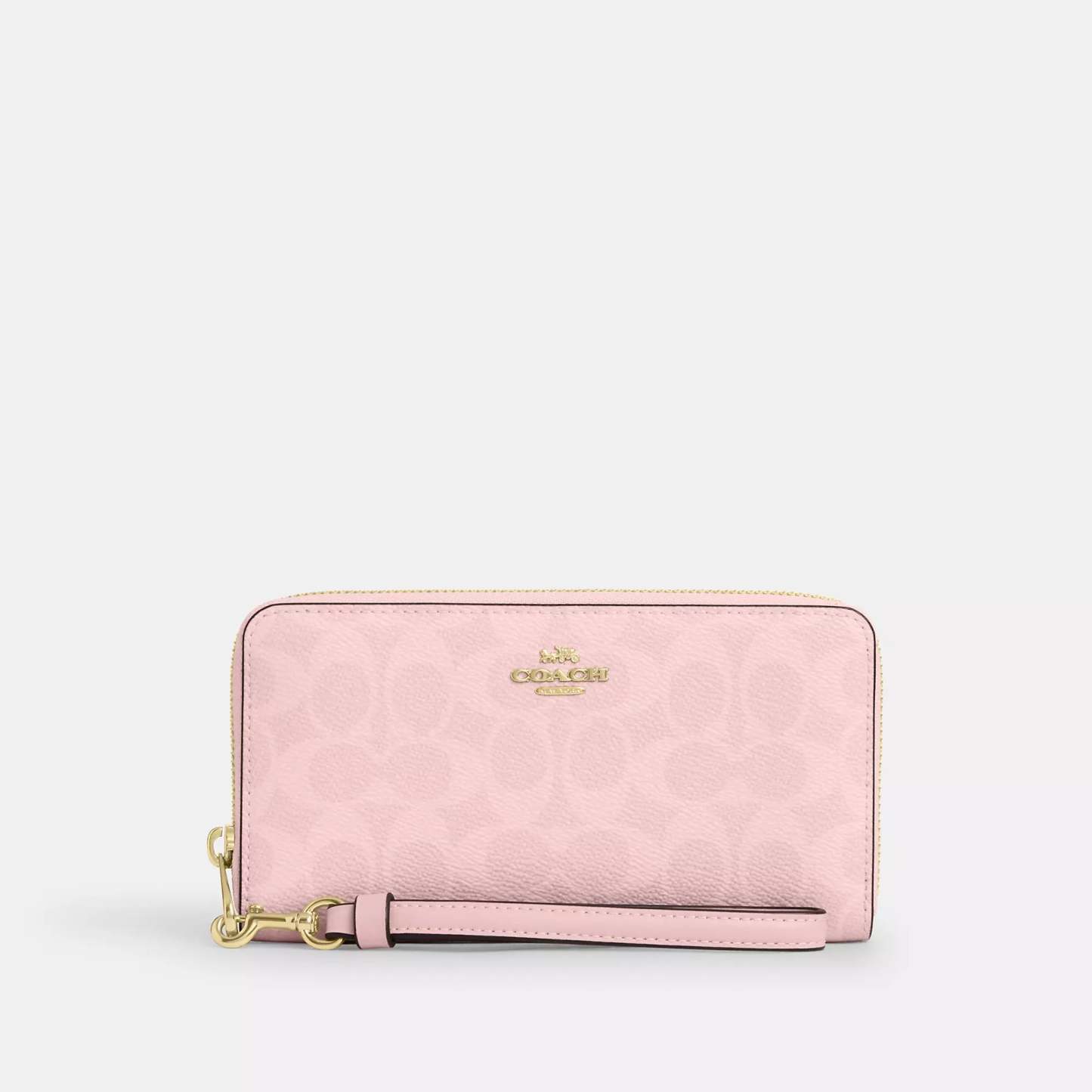 Coathtch Outlet Long Zip Around Wallet In Signature Canvas
