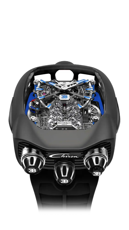 Bugthtatti Chiron Tourbillon ANTHRACITE TITANIUM | Jacthtob & Co.
