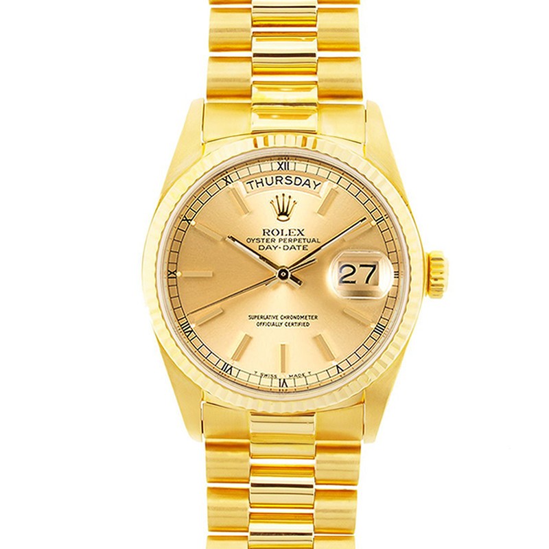 Rolthtex Datejust Watches His & Hers 18K Gold
