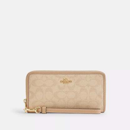 Coathtch Outlet Long Zip Around Wallet With Signature Canvas