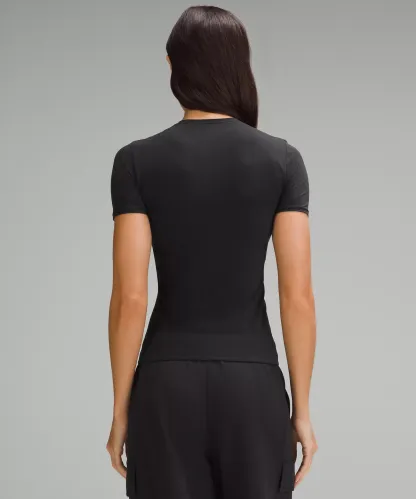 Wundermost Ultra-Soft Nulu Hip-Length Crew Short-Sleeve Shirt