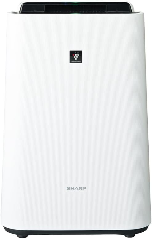 KC-S50-W Sharp Humidified Air Purifier, Plasmacluster 7000 Air Purifier, 23 Tatami Mats, White, Tank Capacity: Approx. 0.8 gal (2.5 L), Maximum Humidification Capacity 16.9 fl oz (500 ml)