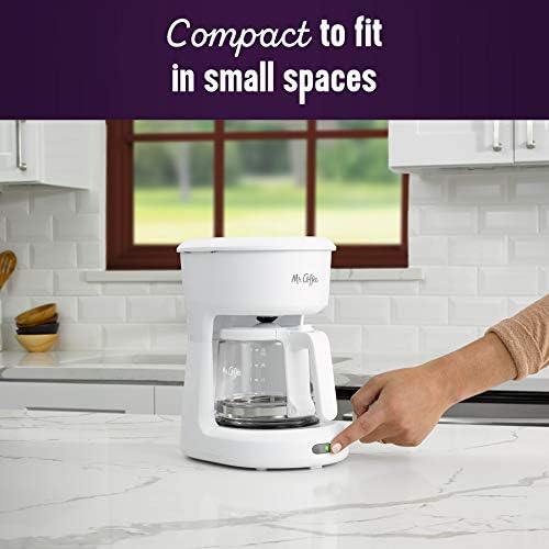 Mr. Coffee 2134286® 5 Cup Mini Brew Switch Coffee Maker, White