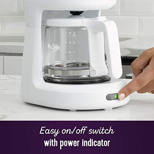Mr. Coffee 2134286® 5 Cup Mini Brew Switch Coffee Maker, White