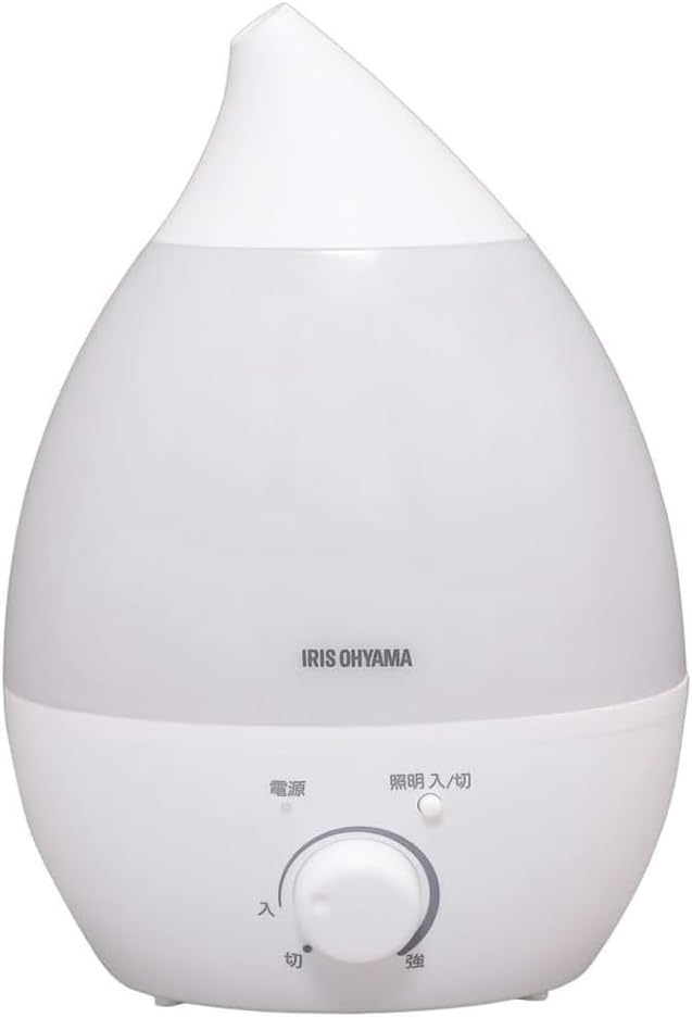 Iris Ohyama UHM-280S-W Humidifier, Large Capacity, Ultrasonic Type, Humidification Amount, 9.5 fl oz (280 ml), Tank Capacity, 0.9 gal (2.8 L), 8 Tatami Mat, 10 Hours Continuous Humidification, Aroma